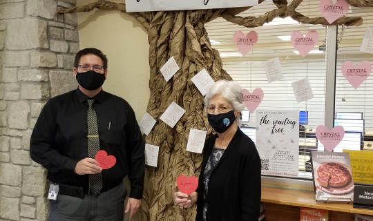 Library Director Eric Head and his mother, retired librarian Wylene Head.